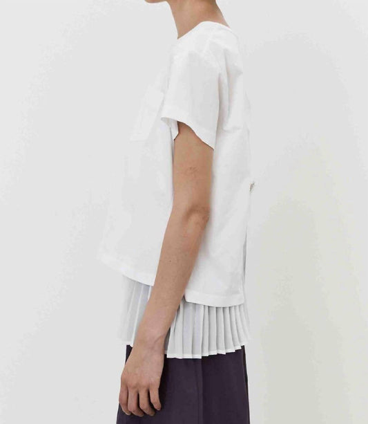 Meimeij - Short Sleeve Layered Blouse