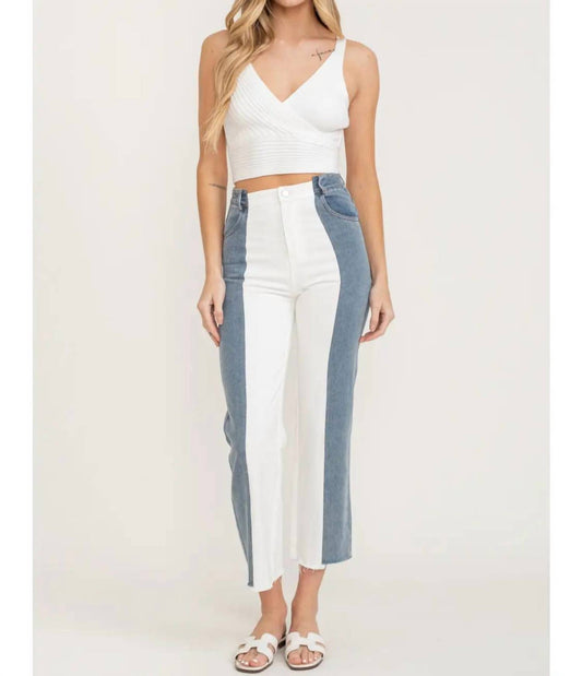 Cloud Ten - Split Tone Straight Jeans