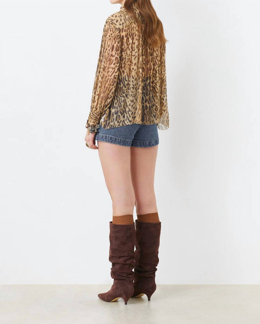 Suncoo - Sheer Leopard Top