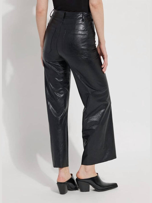 Lysse - Hi Waist Vegan Leather Wide Leg Pant