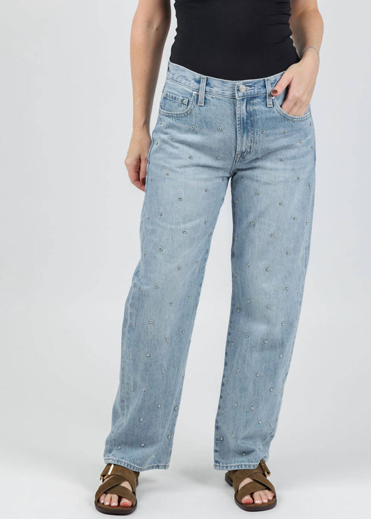 Pistola - Lexi Mid Rise Bowed Straight Jeans