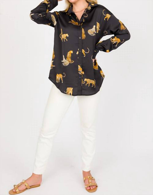 Mazik - Satin Leopard Blouse