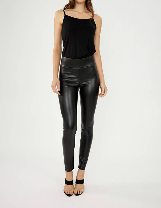 Frank Lyman - High-shine Faux Leather Leggings