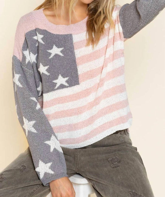 Pol - Americana Flag Sweater