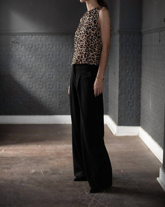 Velvet By Graham & Spencer - Yves Leopard Sequin Tank