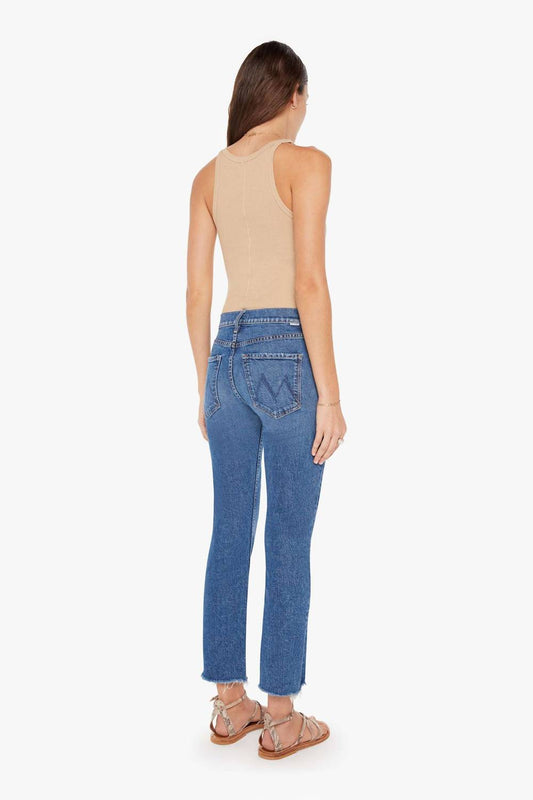 Mother - Mid Rise Rider Ankle Fray Jean