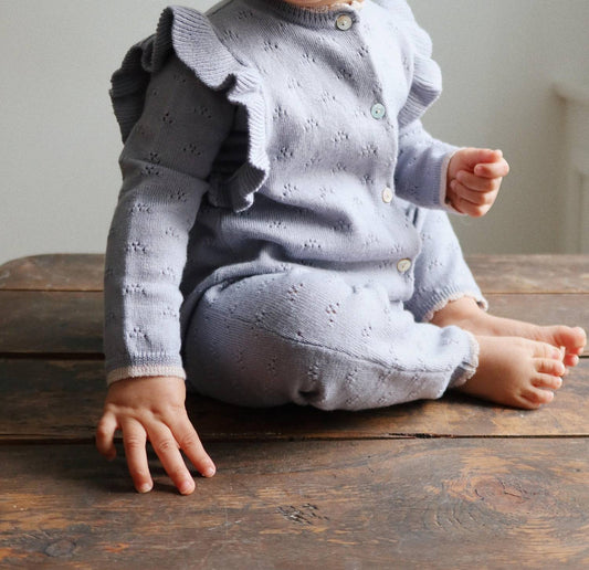 Konges Sløjd - Girls' Valkan Pointelle Knit Sweater