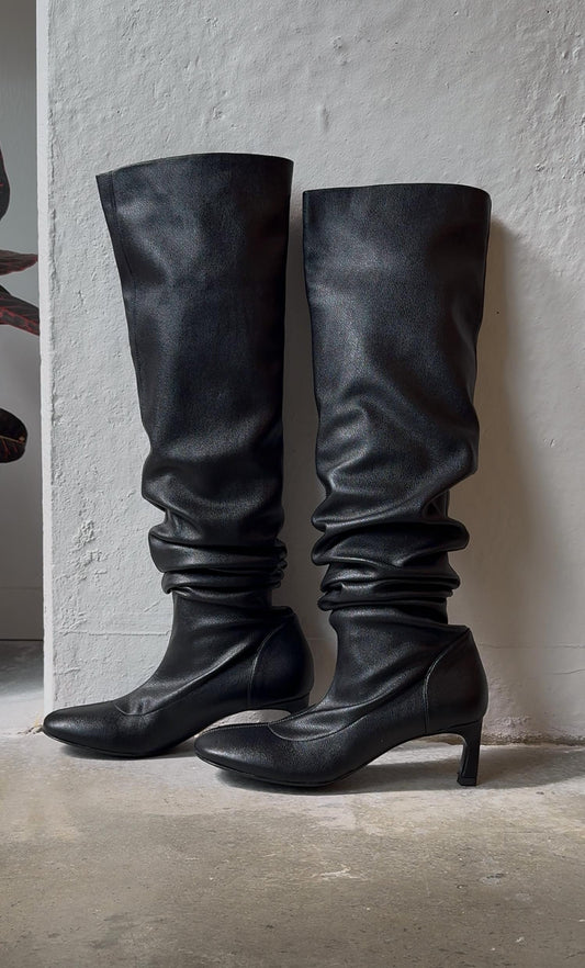 Tela - Women's Leather Heeled Boots