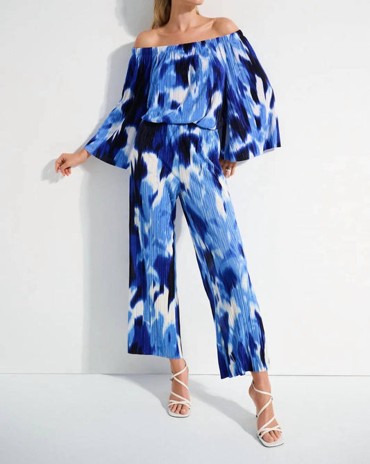 Joseph Ribkoff - Tropical Print Wide Leg Pants