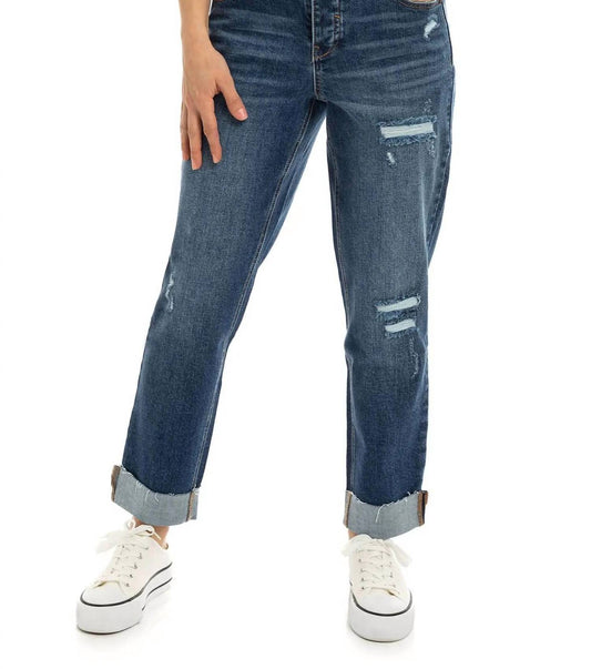 1822 Denim - Addy Mid Rise Cuffed Girlfriend Jean