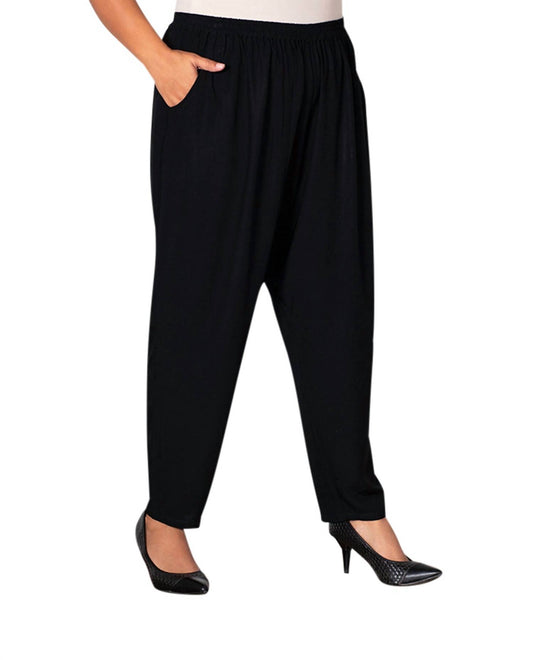 On The Plus Side - Tailored Leg Rayon Pants - Plus