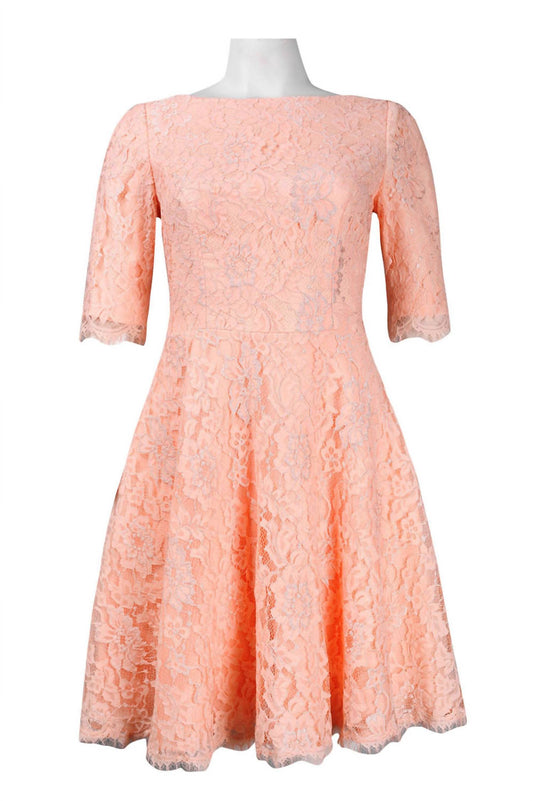 Monique Lhuillier - Fit & Flare Short Lace Dress