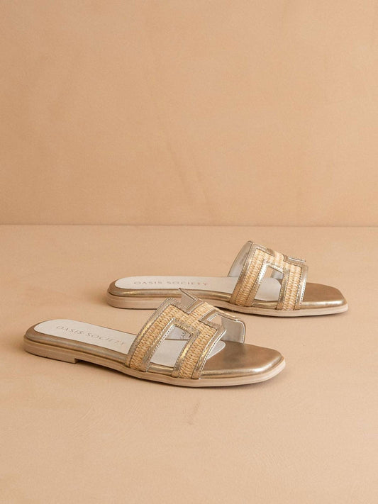 Oasis Society - Women Nina H Cutout Raffia Slide