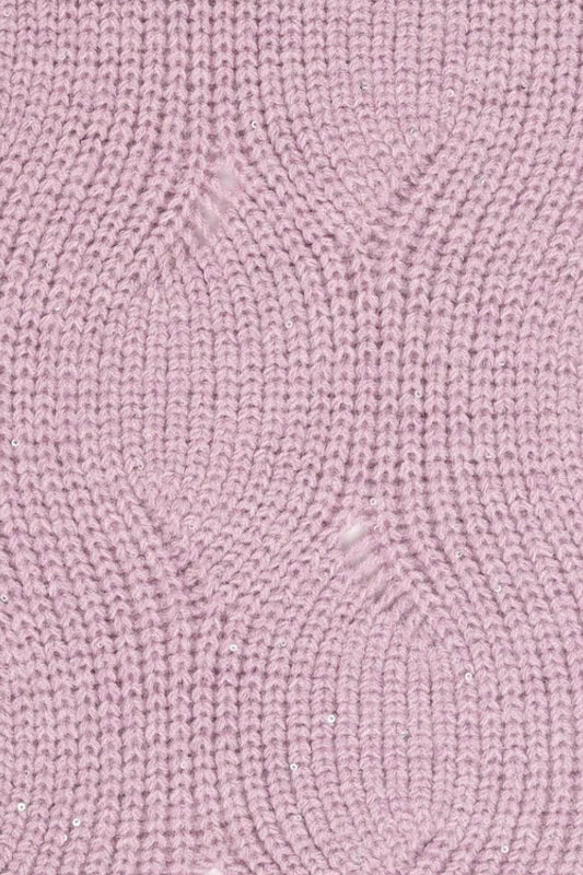 C.C - Women's Brioche Cable Pattern Sequin Scarf