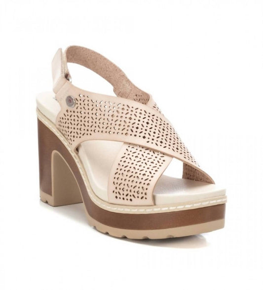 Xti - WOMEN'S CROSS STRAP HEELED SANDALS
