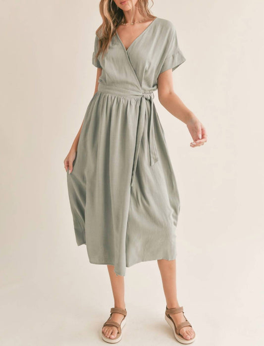Sadie & Sage - Botanical Wrap Midi Dress