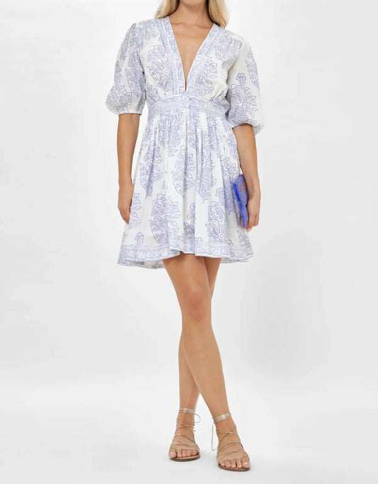 Oliphant - V-neck Puff Mini Dress