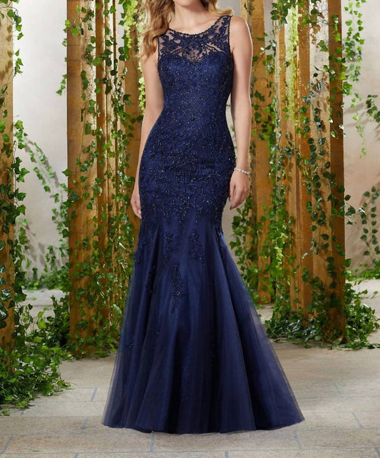 Mgny - Beaded Embroidery On Net Gown