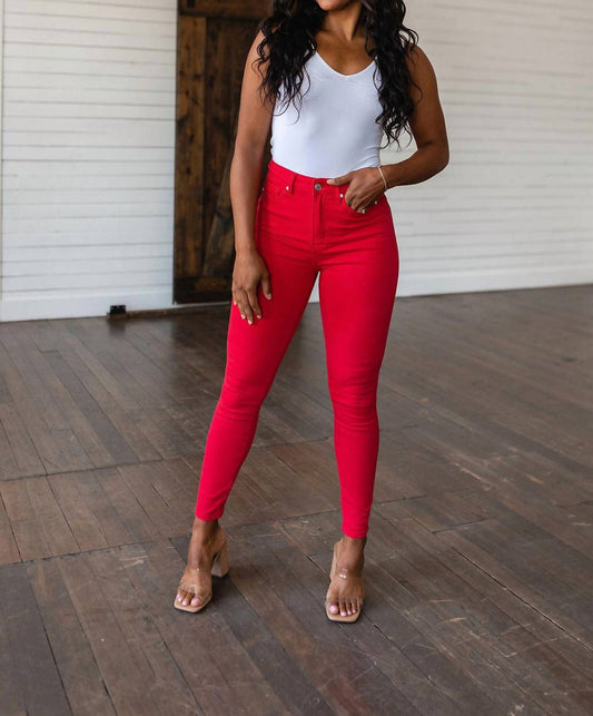 Judy Blue - High Rise Control Top Garment Dyed Skinny Jeans