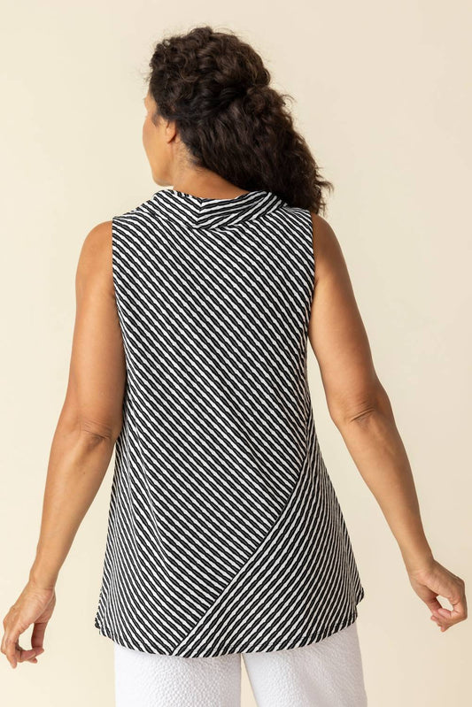 Habitat - Uptown Stripe Drape Neck Swing Tee
