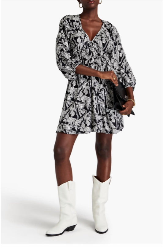 Ba&Sh - Iwa Printed Satin-jacquard Mini Dress