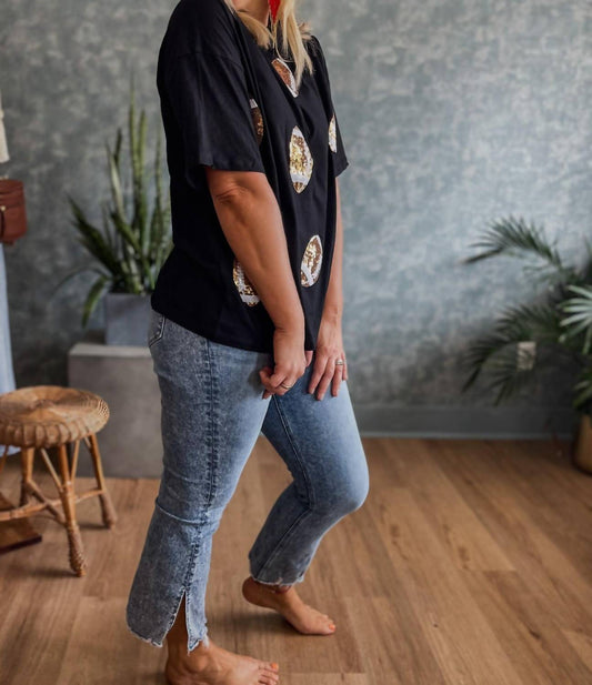 Timing - Kickoff Sequin Football Tee