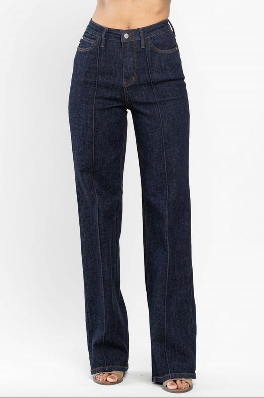 Judy Blue - Dart Seam Wide Leg Denim Jeans