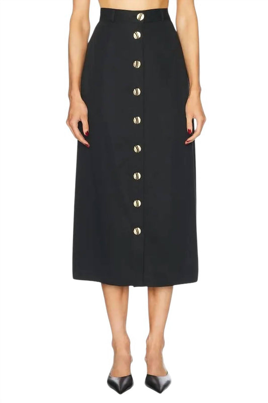 Matthew Bruch - Button Front Midi Skirt