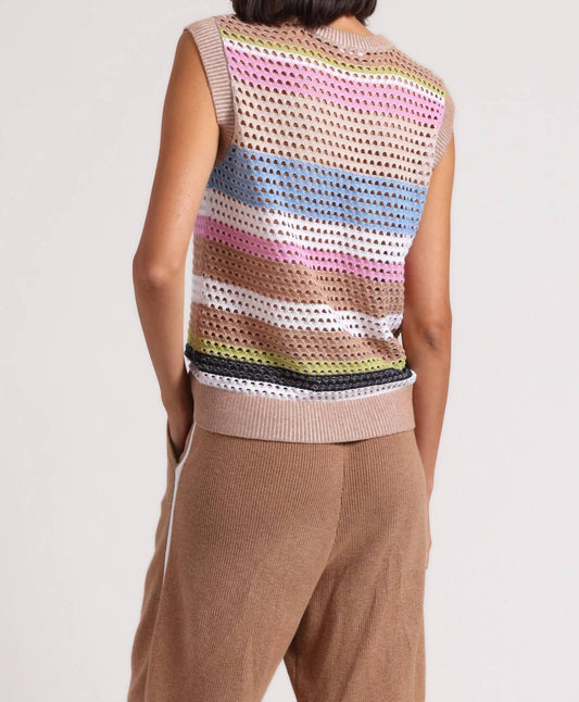 Minnie Rose - Cotton Cashmere Mesh Muscle Tank