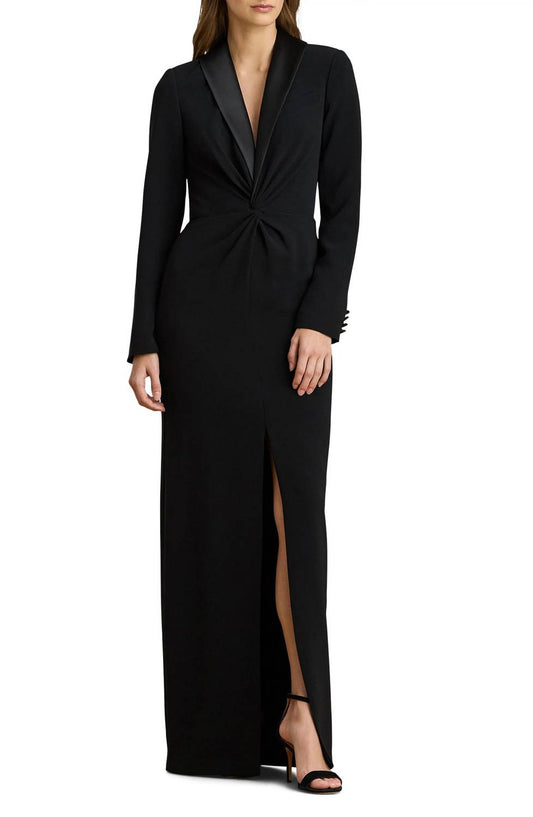 Ralph Lauren - Crepe Long Sleeve Gown