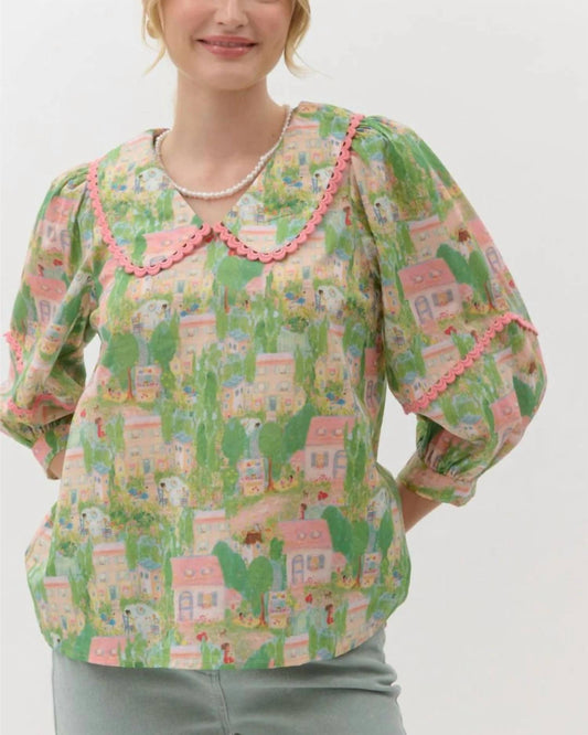 Entro - Hilton Puff Sleeve Pullover Top