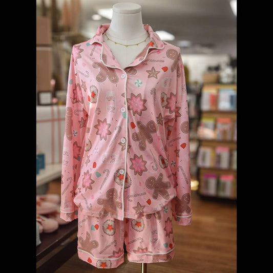 Little Trendy - Women's Gingerbread Pajama Set