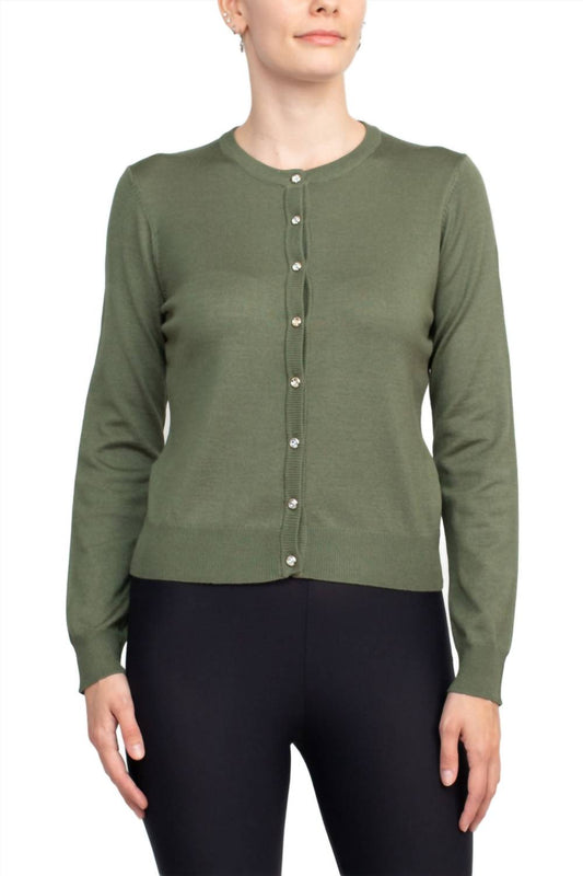 Esperanza - Button Down Long Sleeve Solid Knit Cardigan