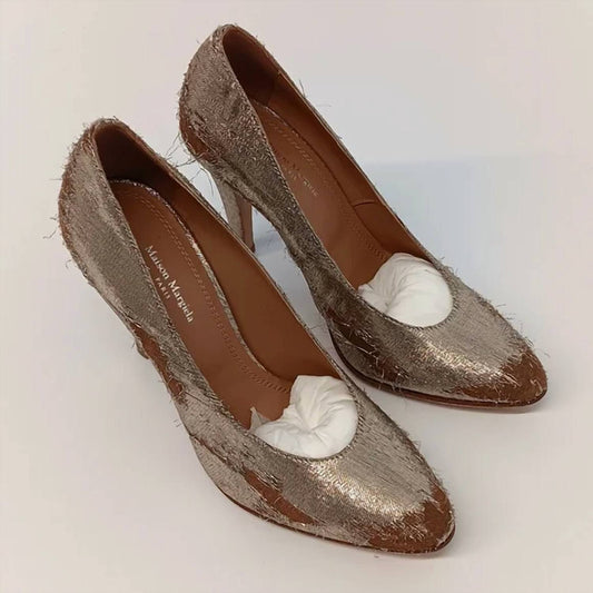 Maison Margiela - Women's Distressed Metallic Pumps