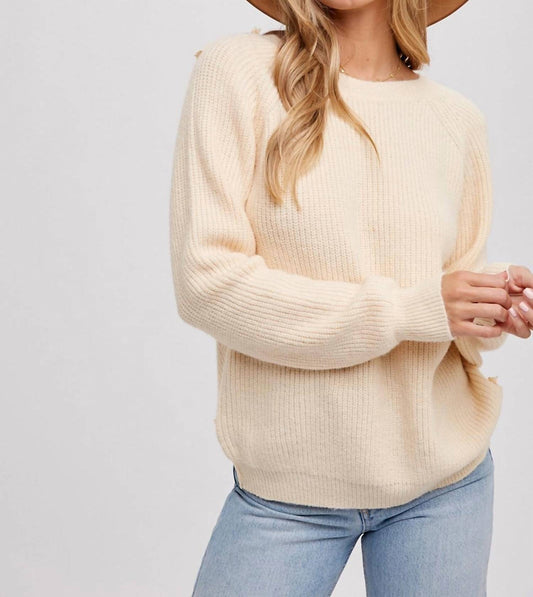 Bluivy - Crochet Lace Open Back Pullover Sweater