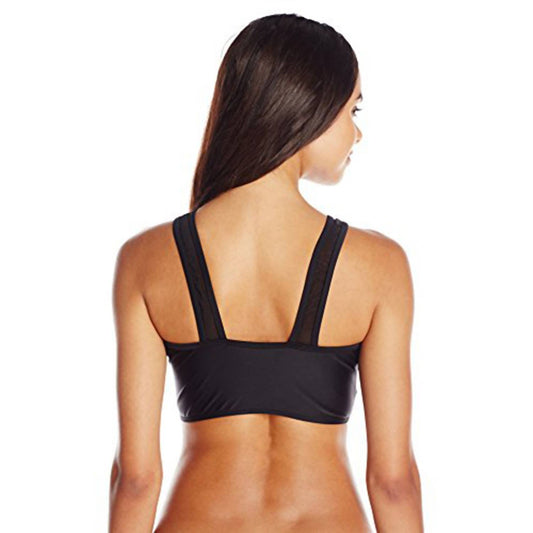 BOTTOM'S UP SPORT CREW NECK MESH BIKINI TOP