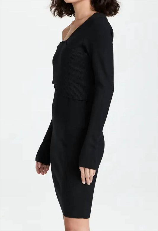 Line And Dot - Sylvie Asymmetrical Mini Sweater Dress