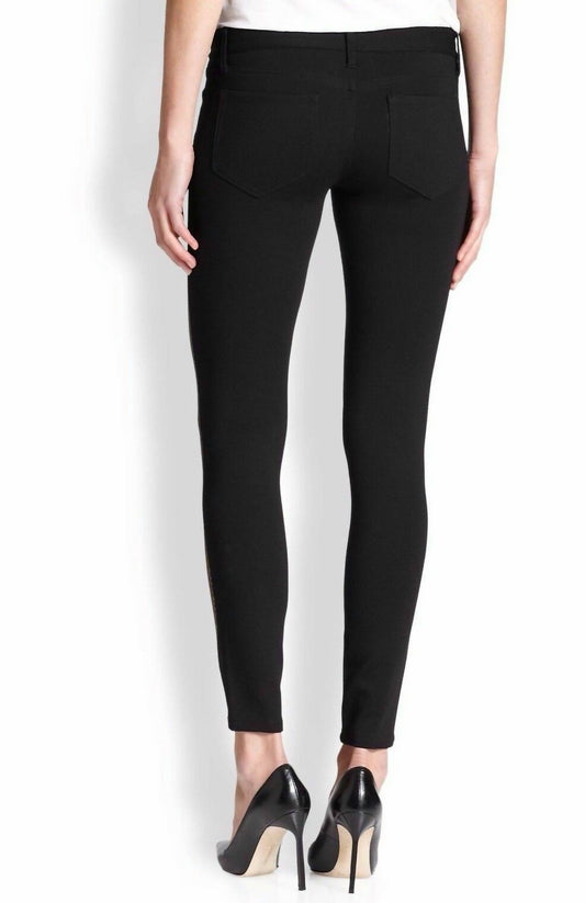 Paige - Melissa Slim Stretch Trim Tuxedo Stripe Pants