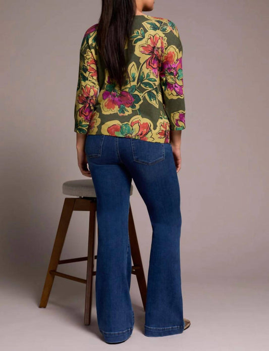 Tribal - 3/4 Sleeve Crewneck Sweater