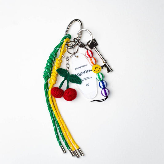 Baggly Charms - Women's Cherry Pop Beaded Keychain Bag Charm