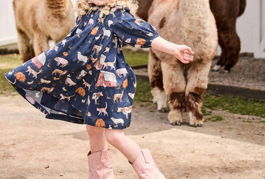 Pink Chicken - Girl's Stevie Puff Sleeve Dress