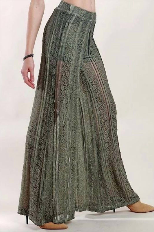 Pol - Flower Lace Palazzo Pants