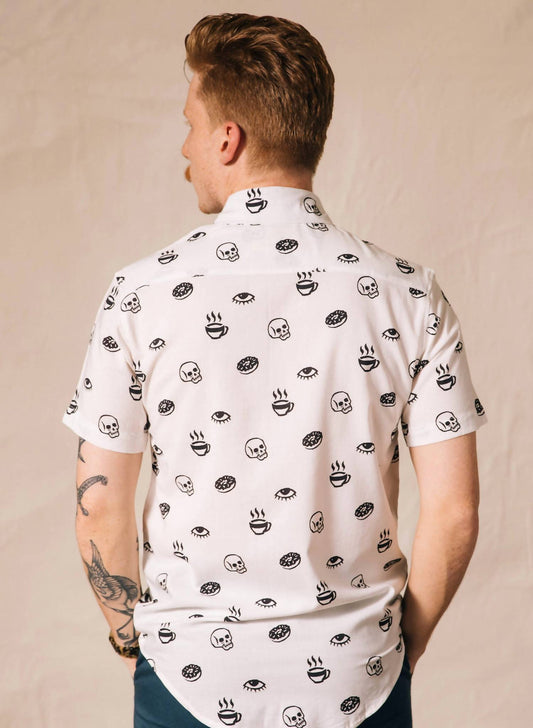 Pyknic - Morning Glory Coffee Casual Button Down Shirt