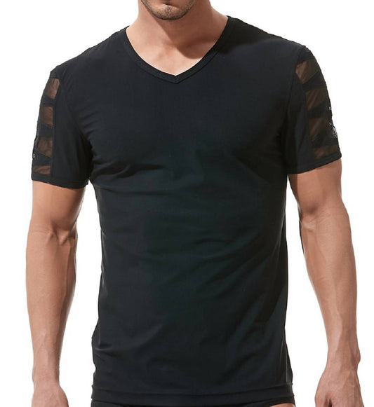 High-Line Laser Cut Embroidered T-Shirt