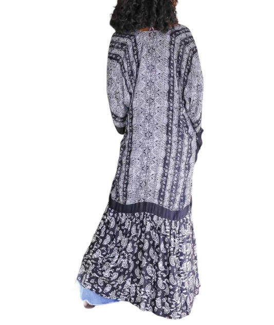 Leto - Long Paisley Flowy Kimono