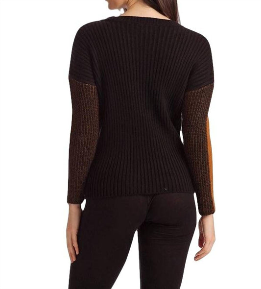Maggie Two Tone Ribbed Sweater