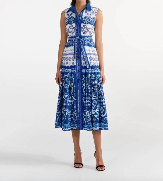 Saloni - Nya Sleeveless Midi Dress