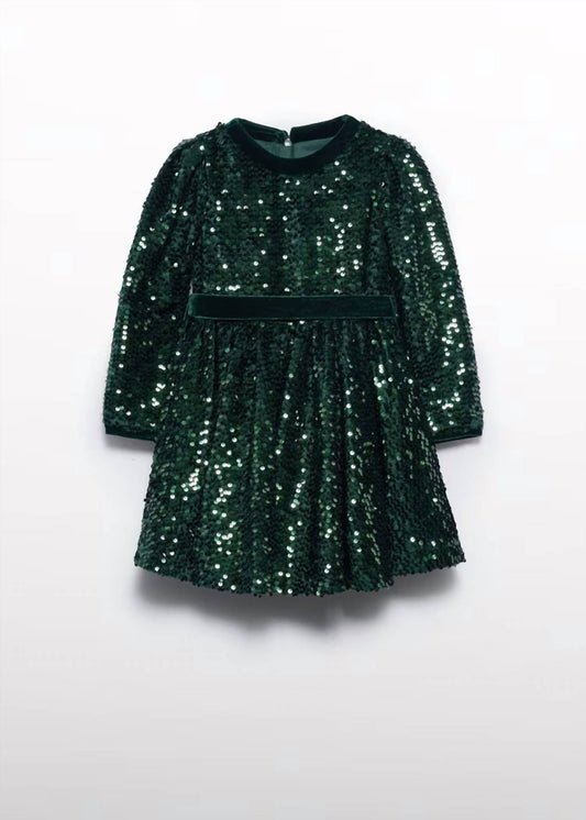 Abel & Lula - Girl's Sequin Velvet Dress