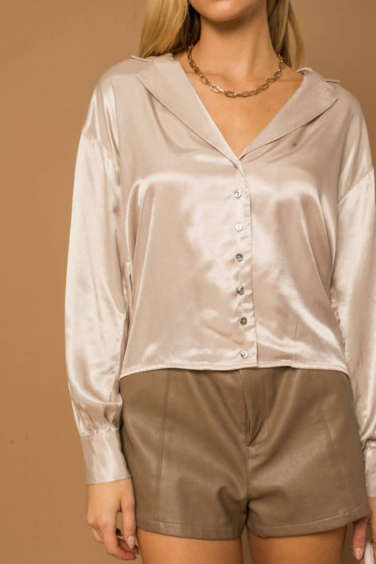 Gilli - Oversized Flowy Button Down Shirt