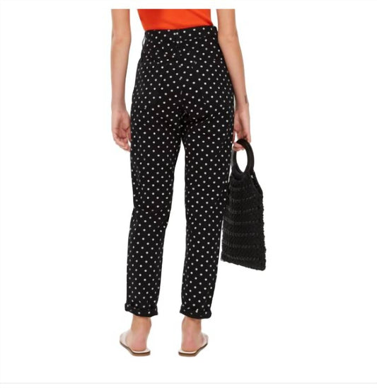 Topshop - High Rise Polka Dot Mom Jeans